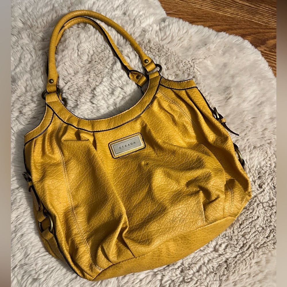 Strada Faux Leather Hobo Shoulder Bag